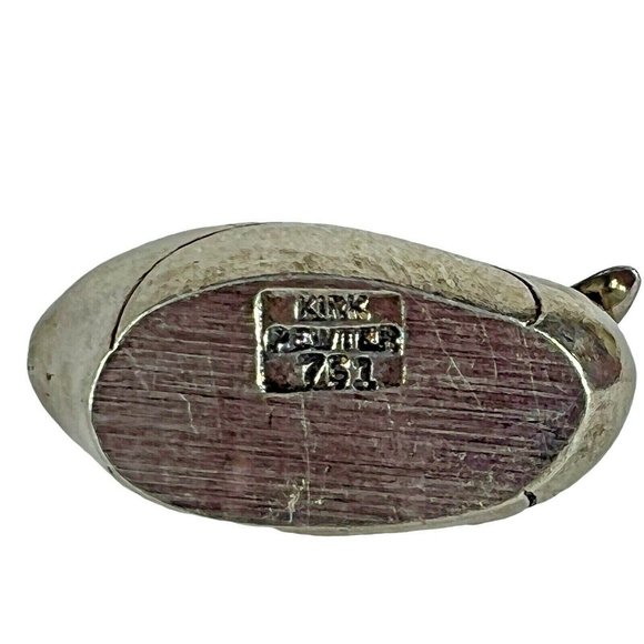 Kirk Pewter Duck Figurine #751 Miniature 1 3/4” x 1” Swimming Fowl Bird Vintage - Picture 6 of 7